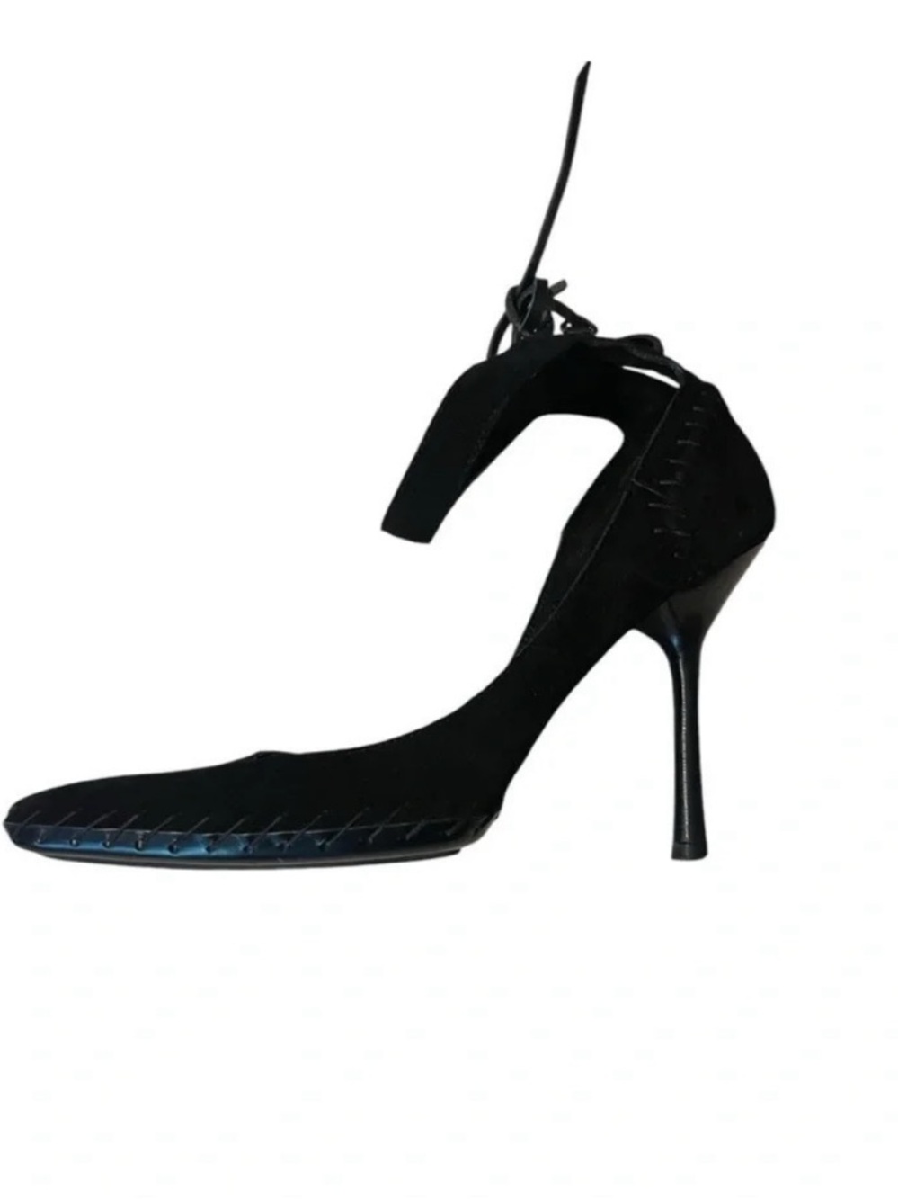 Gucci Tom Ford Suede Whipstitch Suede Leather Heels Sz 7B - Picture 12 of 16